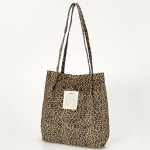 C'est La Vie Leopard Print Tote Bag